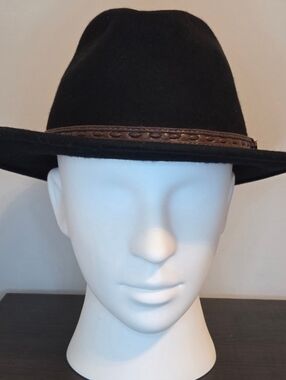 Scala Classico Traveler Crushable Wool Felt Safari Fedora Hat Black XL